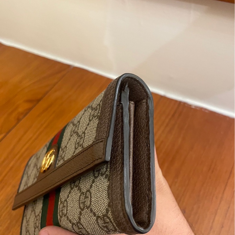 GUCCI 紅綠PVC釦式長夾-2