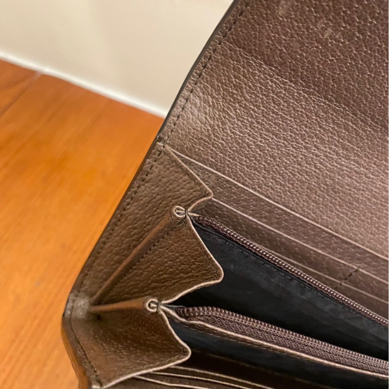 GUCCI 紅綠PVC釦式長夾-6