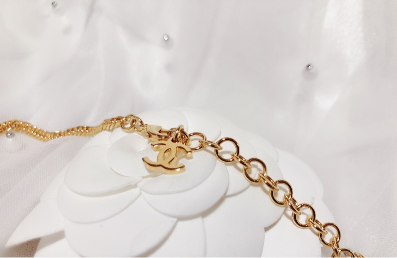 CHANEL 香奈兒 小香 24P 新款 牛仔雙C logo 金色 星星圈圈 項鍊 全新-6