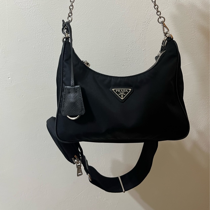 Prada 三合一hobo 100%正品 美包狀況佳-5