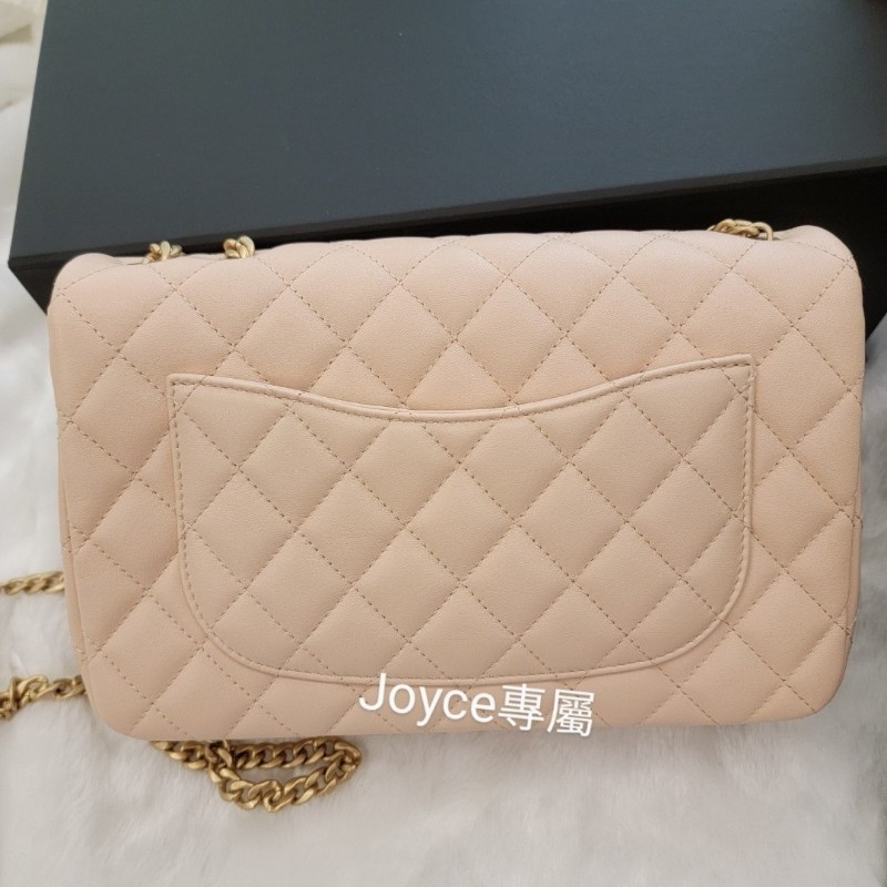 ❤️出售：香奈兒23s山茶花鍊條包 蜜桃粉杏色 CF23-12