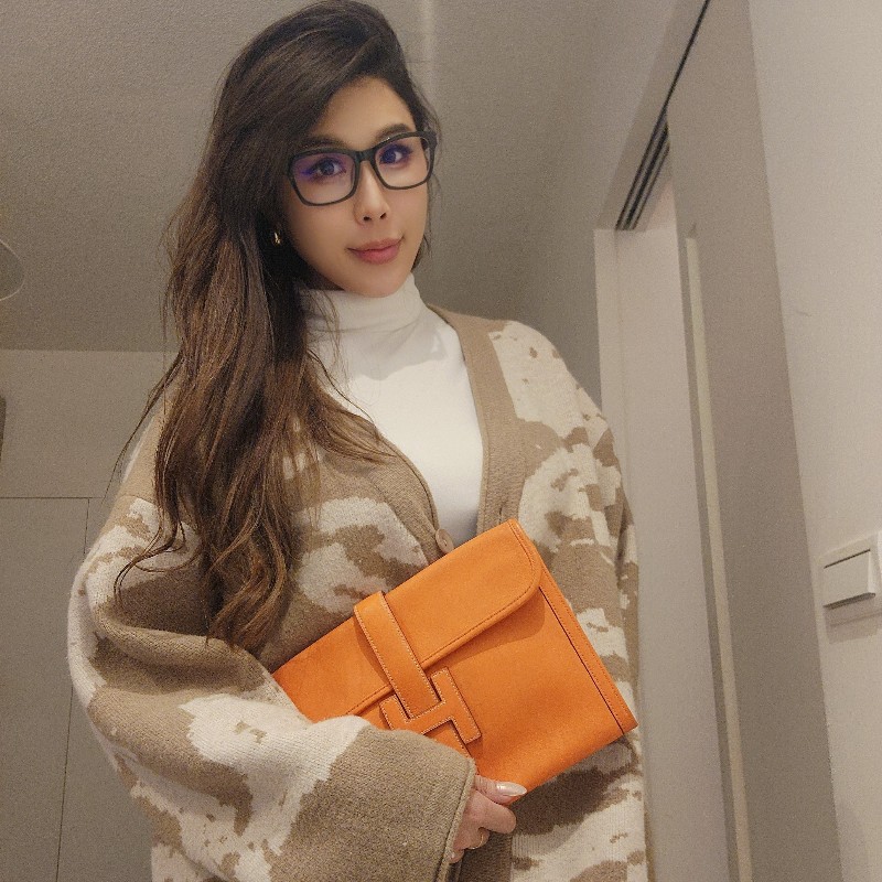 HERMÈS
Vintage Jige 29 Clutch 愛馬仕 古董包 經典橙色 手拿包 方框D刻-9