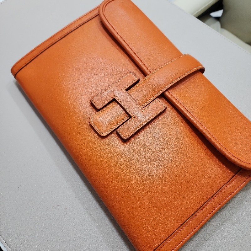 HERMÈS
Vintage Jige 29 Clutch 愛馬仕 古董包 經典橙色 手拿包 方框D刻-1