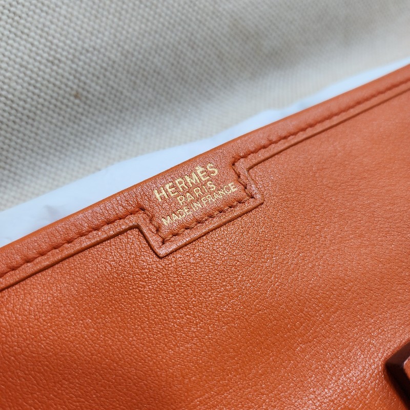 HERMÈS
Vintage Jige 29 Clutch 愛馬仕 古董包 經典橙色 手拿包 方框D刻-4