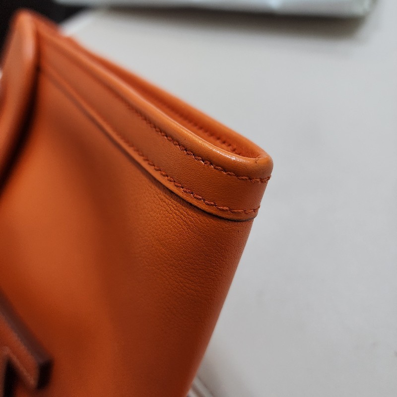 HERMÈS
Vintage Jige 29 Clutch 愛馬仕 古董包 經典橙色 手拿包 方框D刻-13