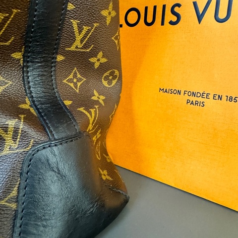 真品 LV Macssar DAVIS 系列原花黑牛皮手提公事包M56708手提 肩揹 側背包 公事包 托特包