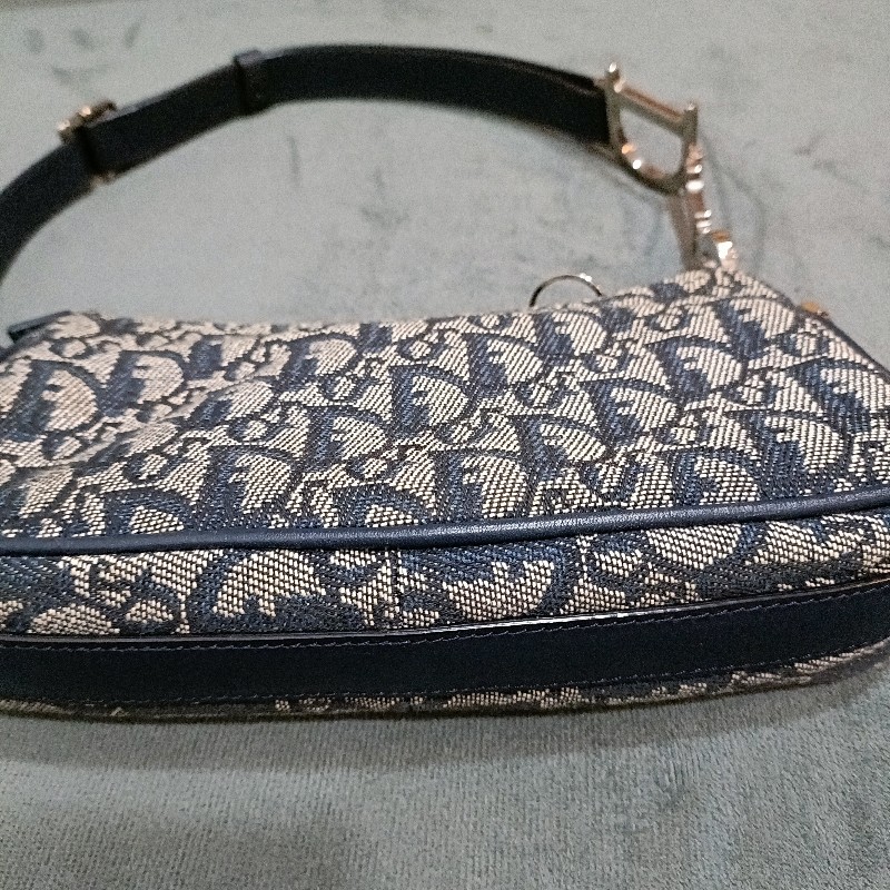 Dior vintage 老花大D扣腋下包-10