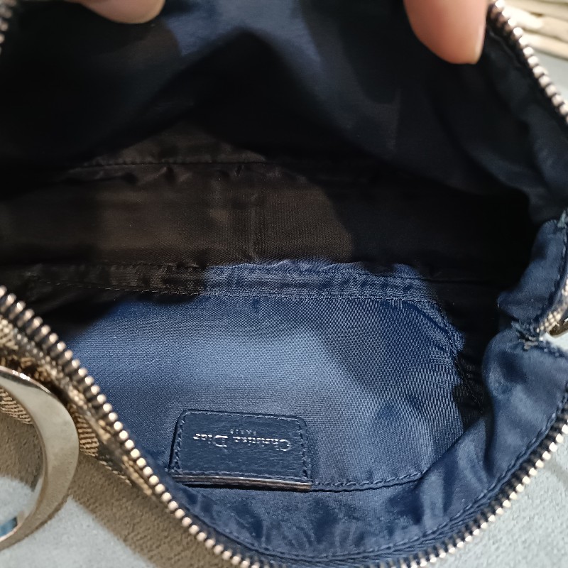 Dior vintage 老花大D扣腋下包-15