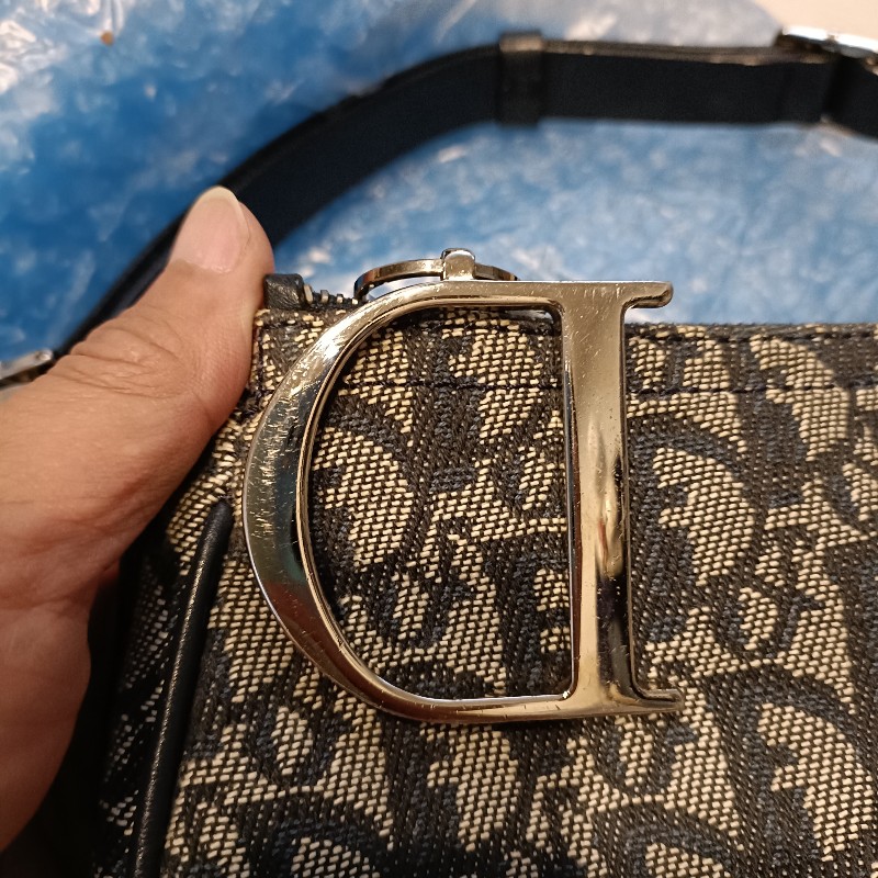 Dior vintage 老花大D扣腋下包-22