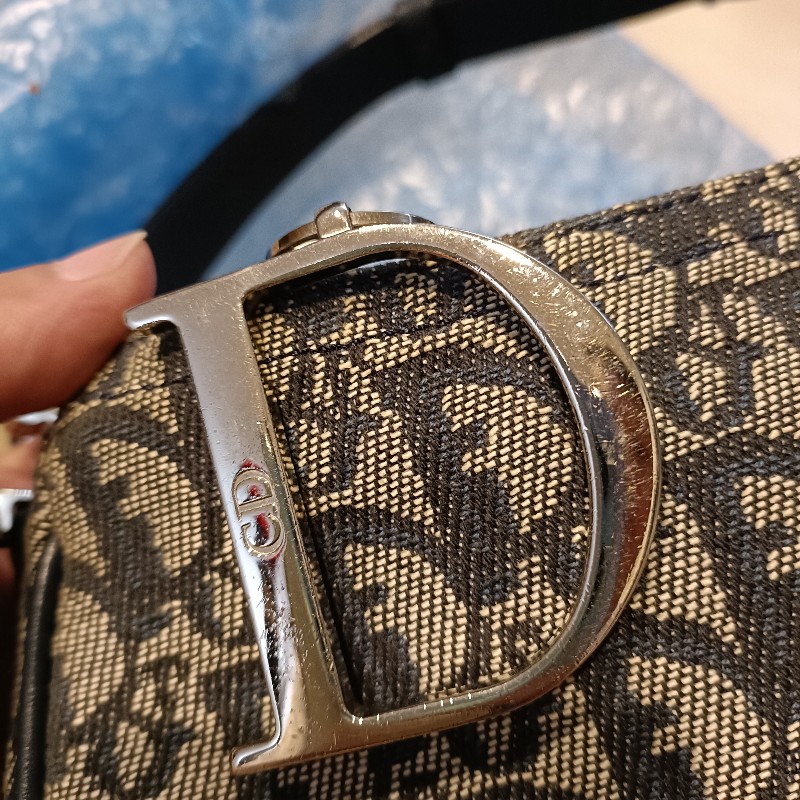 Dior vintage 老花大D扣腋下包-23
