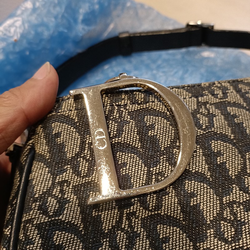 Dior vintage 老花大D扣腋下包-24