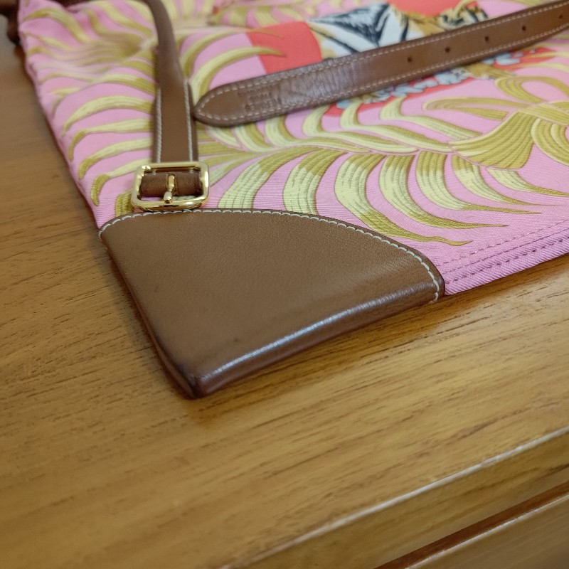 Hermes愛馬仕 招財老虎絲巾包silk city-15