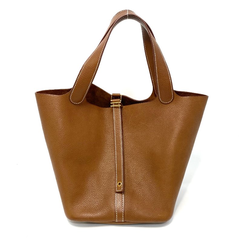 △ Hermes 愛馬仕 Picotin 22 Fauve 34 Barenia Faubourg Gold-plated Hardware Handbag Stamp Z 太妃色馬鞍-1