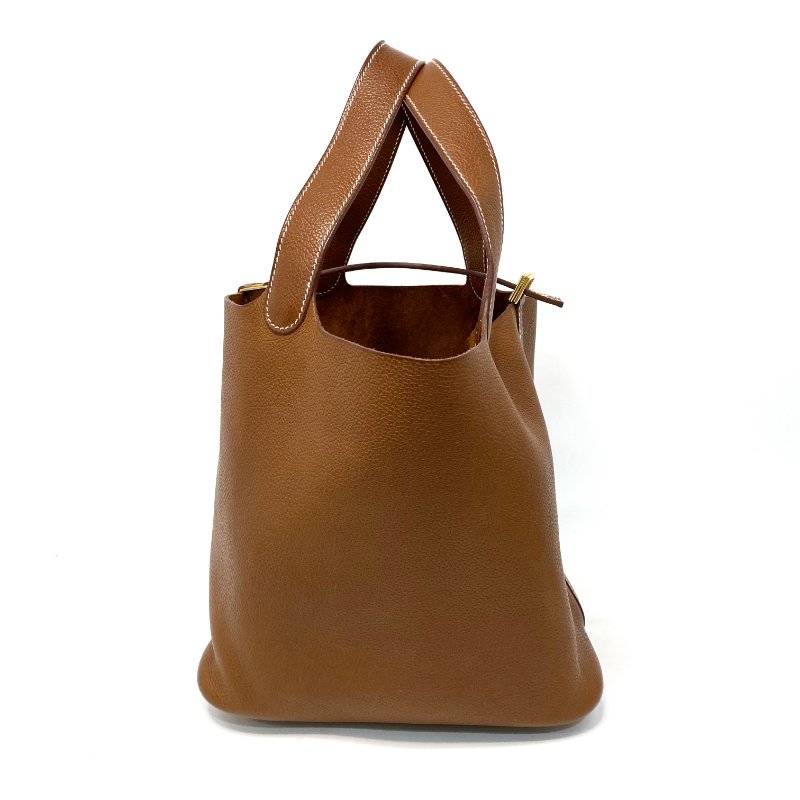△ Hermes 愛馬仕 Picotin 22 Fauve 34 Barenia Faubourg Gold-plated Hardware Handbag Stamp Z 太妃色馬鞍-3