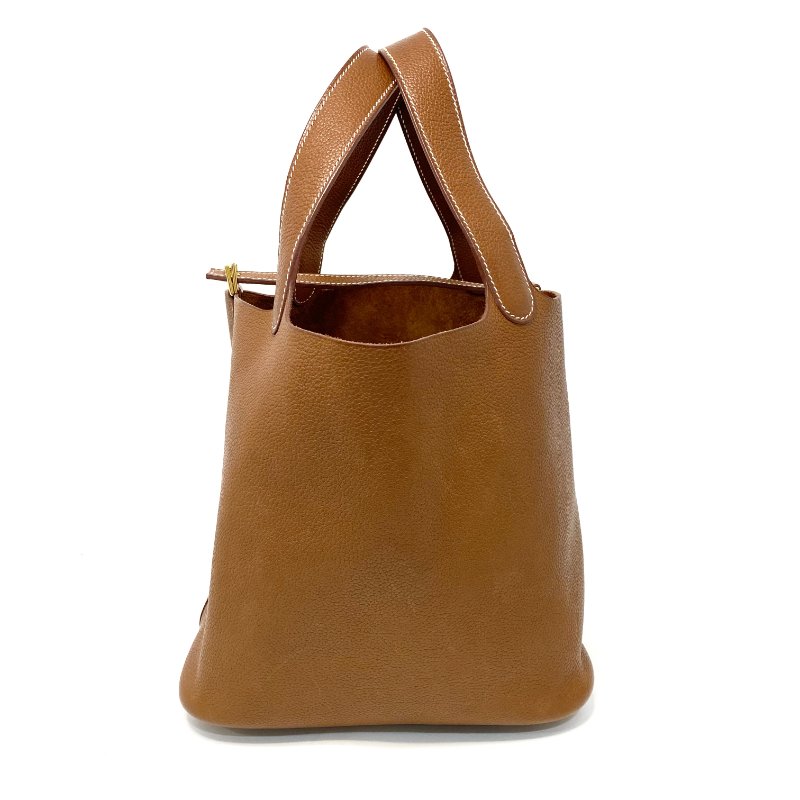 △ Hermes 愛馬仕 Picotin 22 Fauve 34 Barenia Faubourg Gold-plated Hardware Handbag Stamp Z 太妃色馬鞍-4