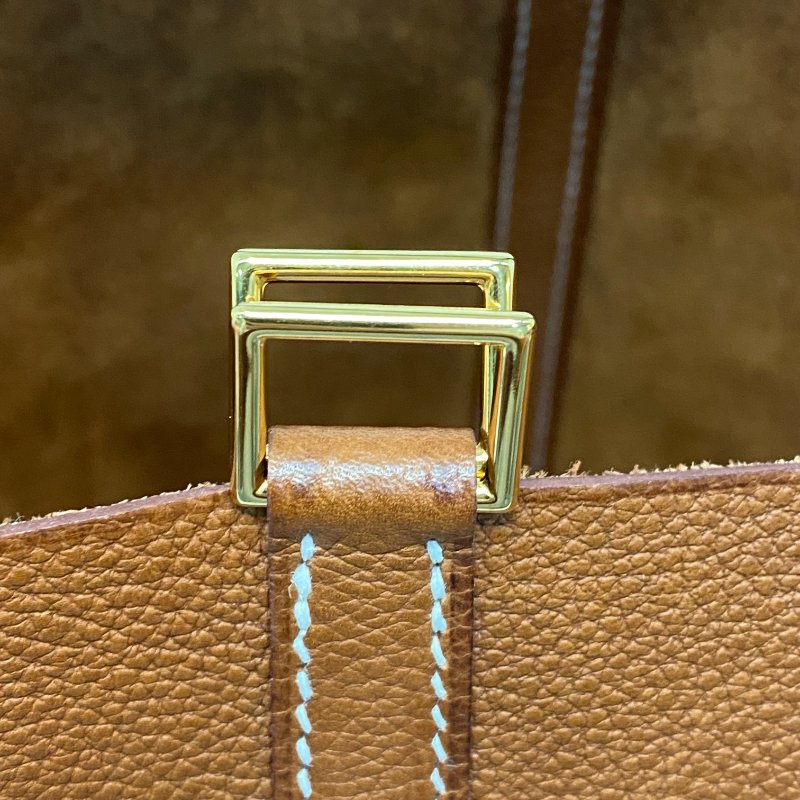 △ Hermes 愛馬仕 Picotin 22 Fauve 34 Barenia Faubourg Gold-plated Hardware Handbag Stamp Z 太妃色馬鞍-13