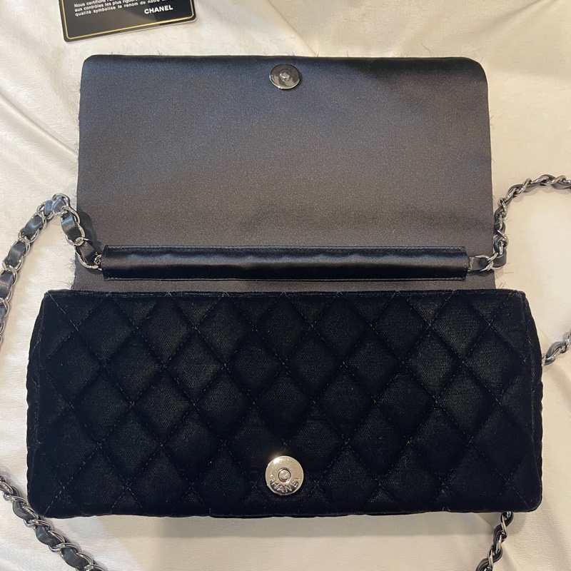 稀有毛草拼接工藝🏅超美釋出❤️❤️❤️ 香奈兒黑色拼接毛草鏈帶包 稀有毛草拼接翻蓋肩背包-30