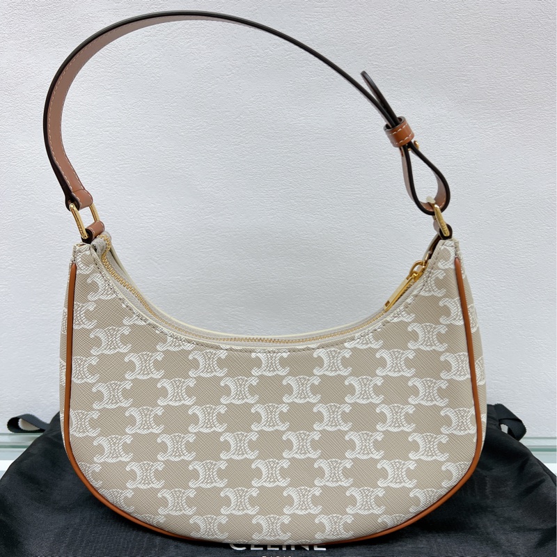 Celine Ava Medium 腋下包中號 米灰色-1