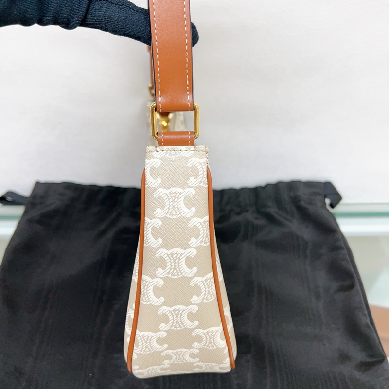 Celine Ava Medium 腋下包中號 米灰色-2