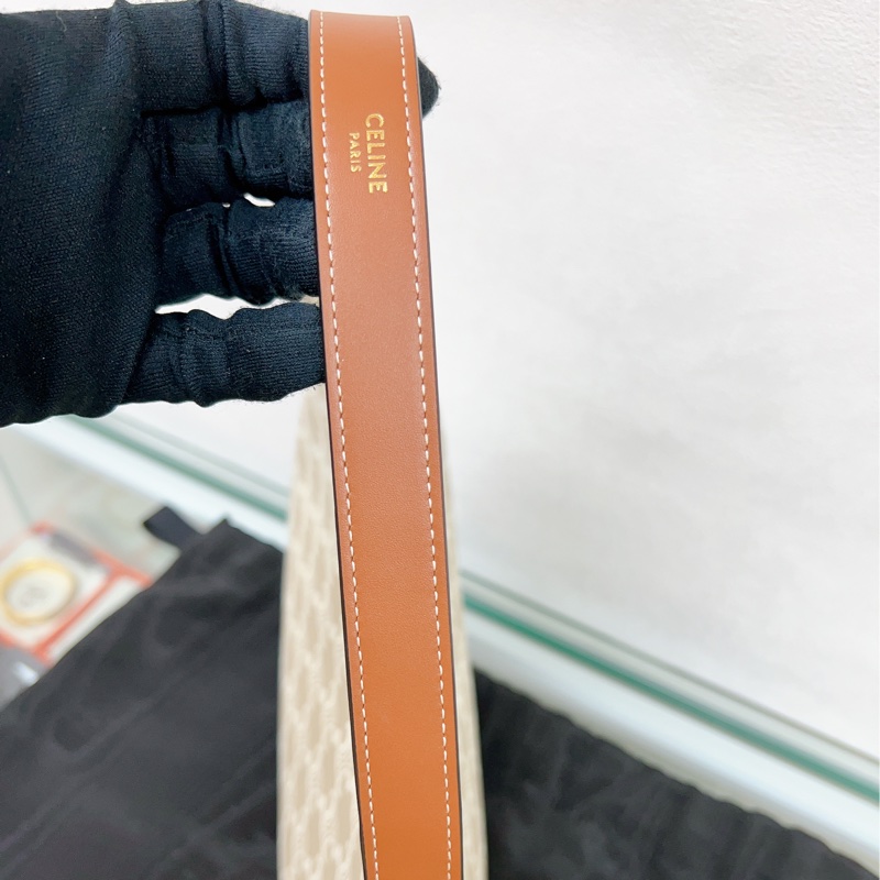 Celine Ava Medium 腋下包中號 米灰色-11