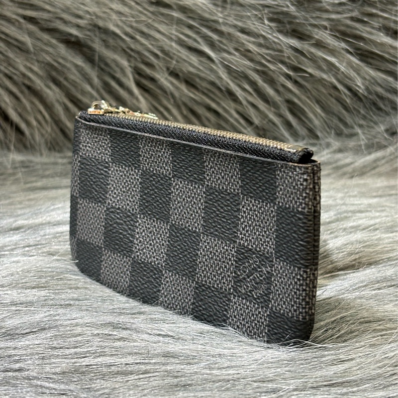 LV N60155 黑色 棋盤格 銀釦 key 零錢包 鑰匙包 錢包-4