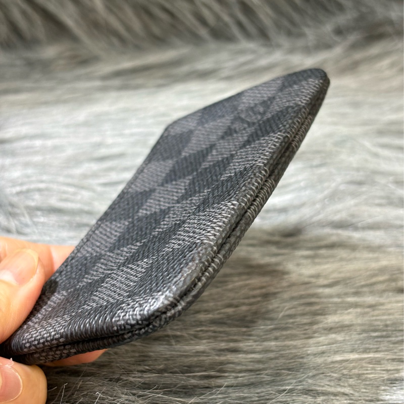 LV N60155 黑色 棋盤格 銀釦 key 零錢包 鑰匙包 錢包-10