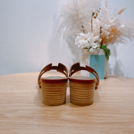 HERMES 愛馬仕H字小高踭拖鞋OASIS SANDALS-3