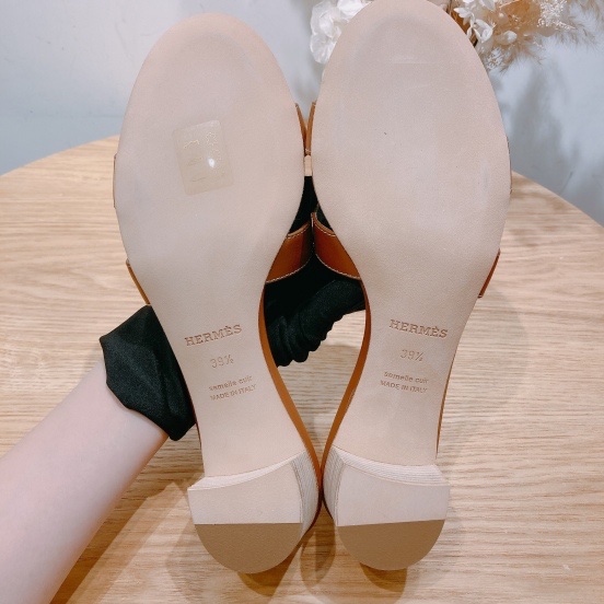 HERMES 愛馬仕H字小高踭拖鞋OASIS SANDALS-4