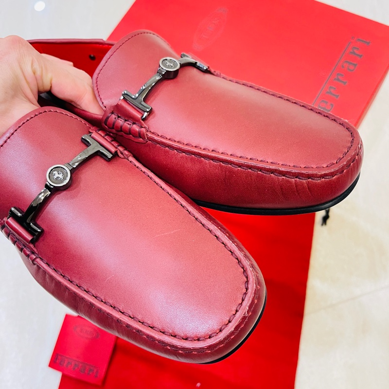 正品 Tod’s 跟Ferrari 聯名豆豆鞋9.5號-9