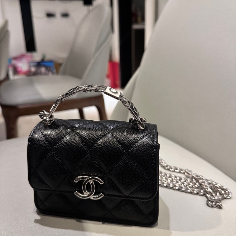 （請先詢問！）香奈兒法郎扣小廢包-4