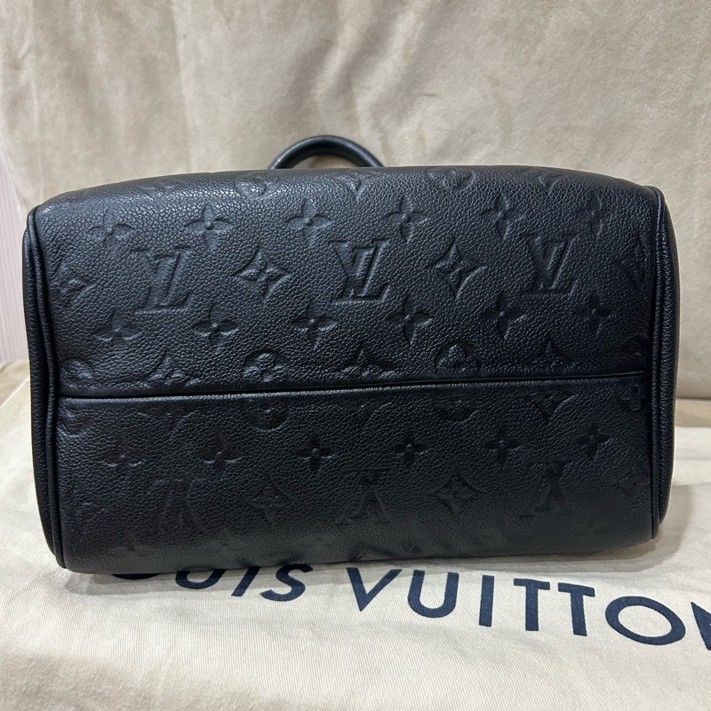 LV Speedy25 全皮壓紋 手提包/斜背包/側背包 M40762 9成新-3