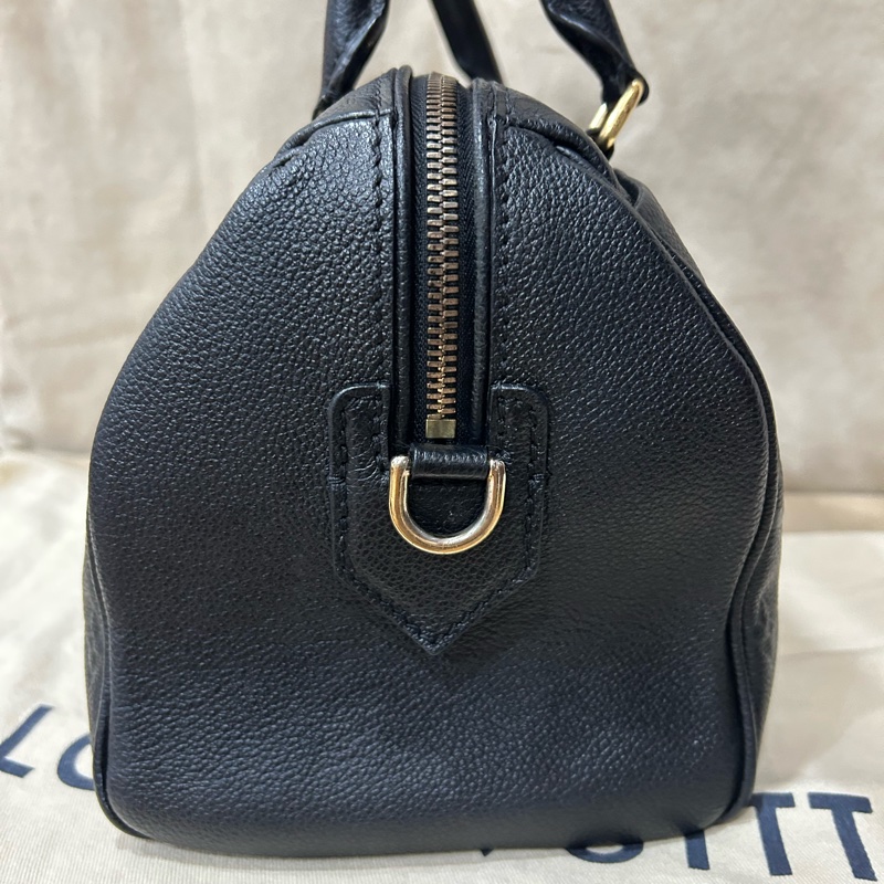 LV Speedy25 全皮壓紋 手提包/斜背包/側背包 M40762 9成新-4