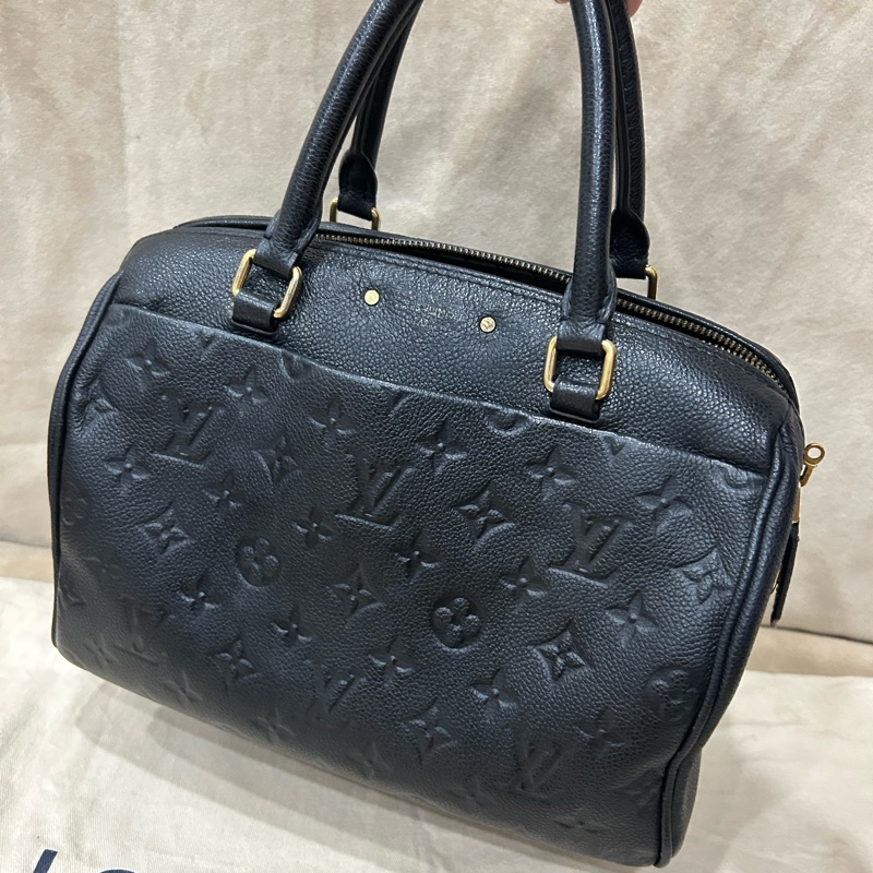 LV Speedy25 全皮壓紋 手提包/斜背包/側背包 M40762 9成新-14