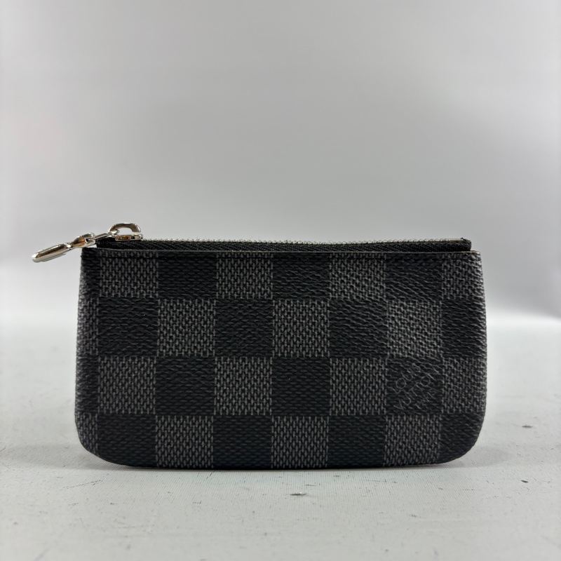 Louis Vuitton N60155黑灰棋盤格鑰匙零錢包-1
