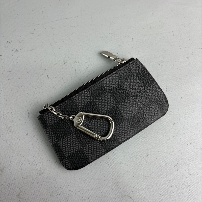Louis Vuitton N60155黑灰棋盤格鑰匙零錢包-8