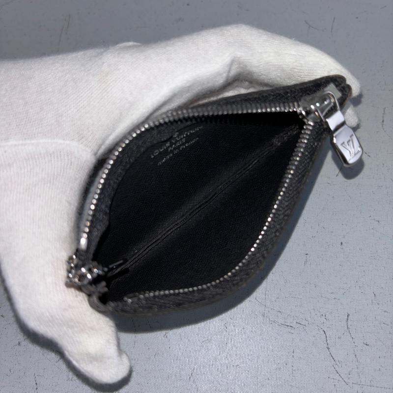 Louis Vuitton N60155黑灰棋盤格鑰匙零錢包-9