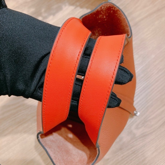 愛馬仕菜籃子 南瓜色 手柄雙拼南瓜/三文魚色Picotin 18 TC-5