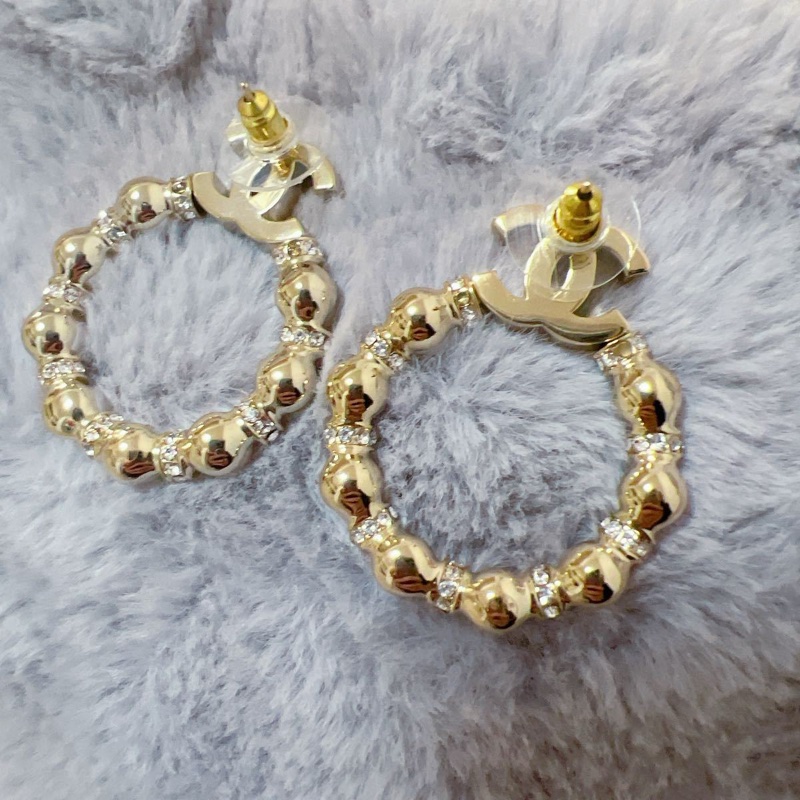 Chanel Black Pink Jennie 同款珍珠耳環-4