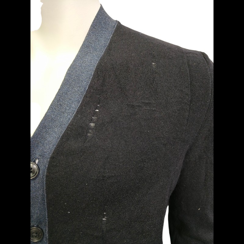 ❤️感恩月❤️折扣最後倒數至5/31‼️㊣✨Marc Jacobs✨馬克賈伯 **尺寸:S** 男 MJ 喀什米爾 磨破 針織 開襟 外套/二手衣/保證正品🌳二手樹屋🌳-28