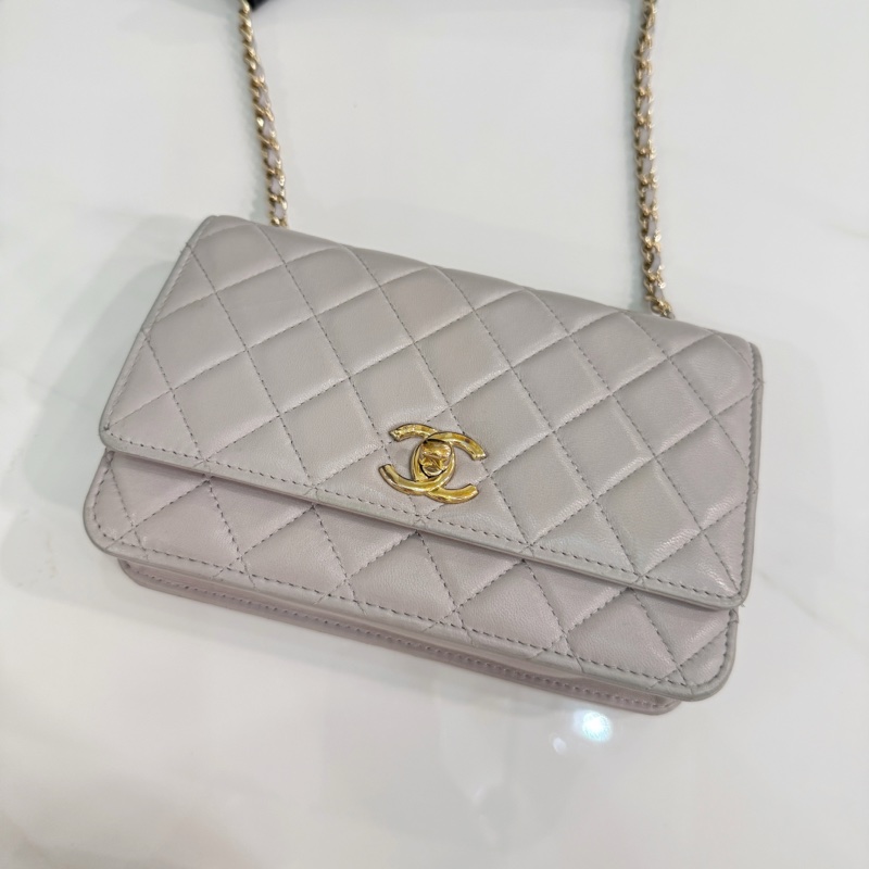 全站我最便宜🔥CHANEL Trendy cc woc灰色-17