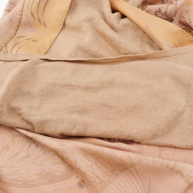 Hermes 桑蠶絲圓領印花連衣裙34碼-4