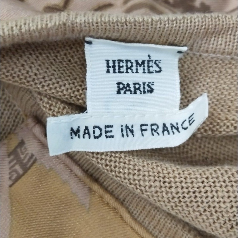Hermes 桑蠶絲圓領印花連衣裙34碼-6