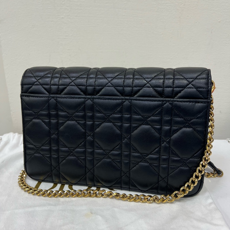 Dior 大mini黑金羊皮Miss Dior斜背包-2