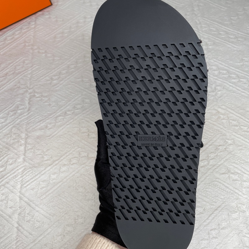 全新愛馬仕HERMES 二舅拖鞋 最新款 拼色帆布-8