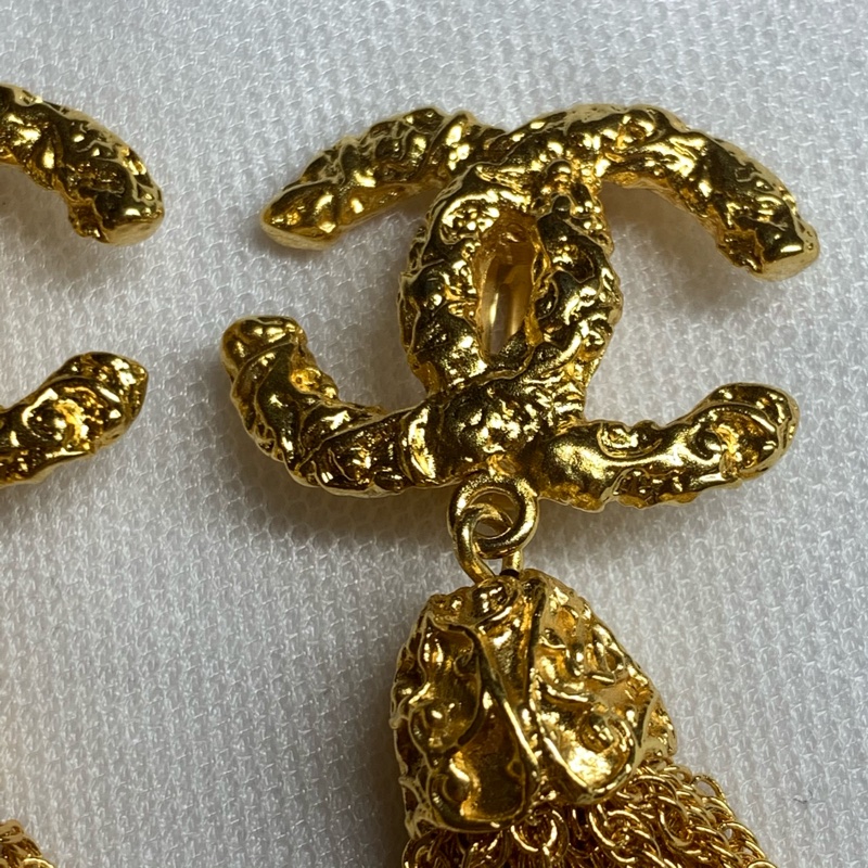 Chanel Vintage 熔岩流蘇耳夾-5