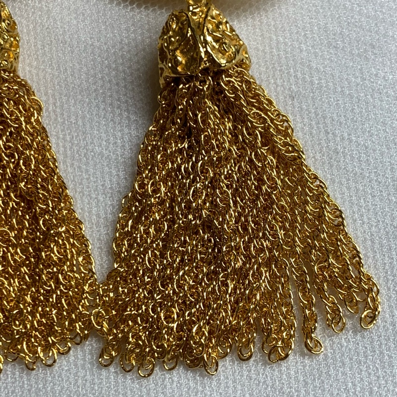 Chanel Vintage 熔岩流蘇耳夾-7