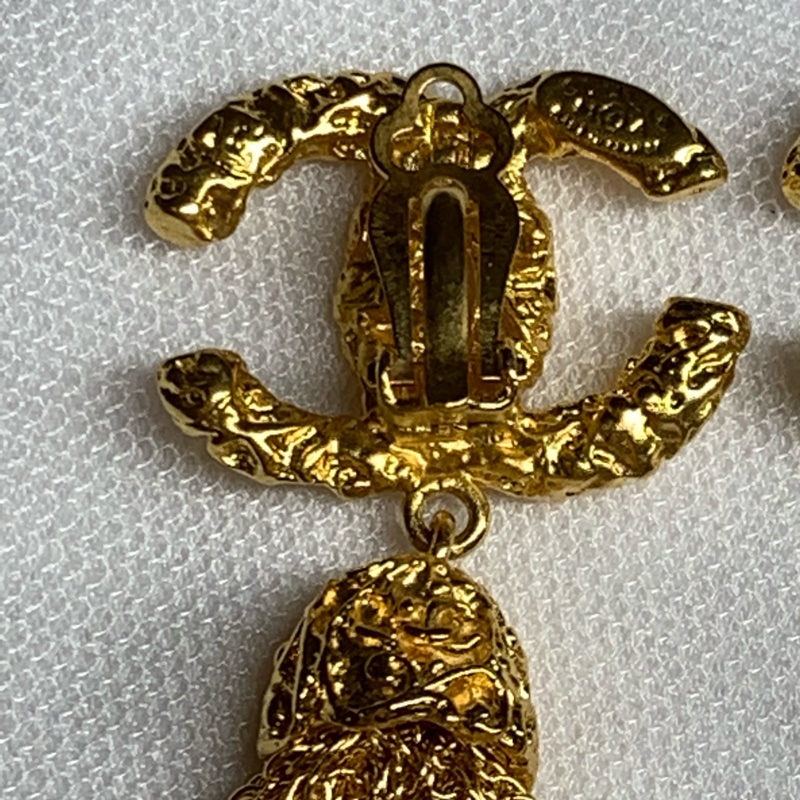 Chanel Vintage 熔岩流蘇耳夾-9