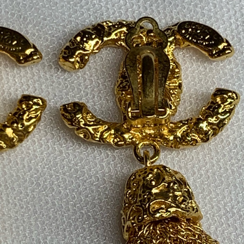 Chanel Vintage 熔岩流蘇耳夾-10