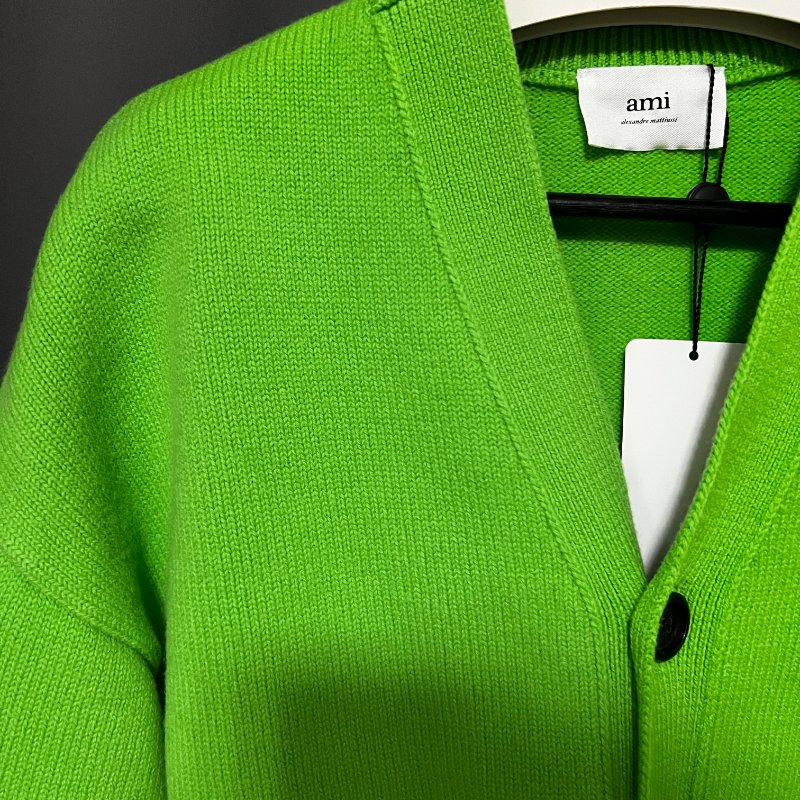 (全新) AMI 純初剪羊毛開襟罩衫 韓系寬版毛衣 愛心毛衣 潮流毛衣 中性服飾 S號-4