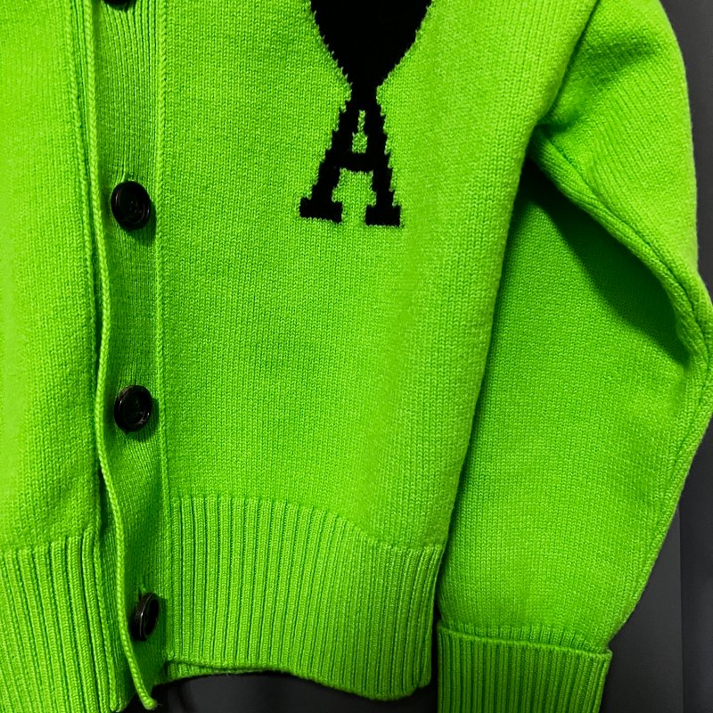 (全新) AMI 純初剪羊毛開襟罩衫 韓系寬版毛衣 愛心毛衣 潮流毛衣 中性服飾 S號-5